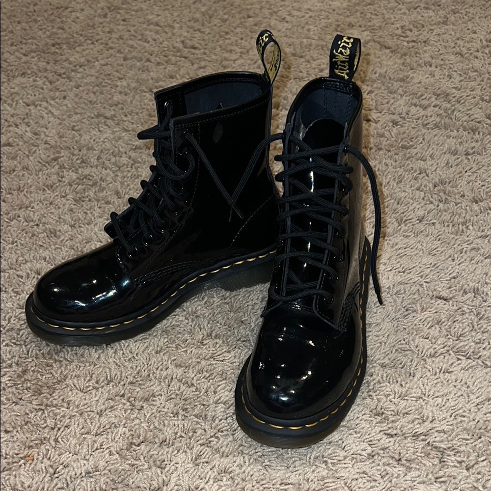 Dr. Martens Black Patent Leather Boots